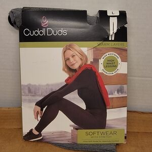 NWT Cuddle Duds Softwear Warm Layers High Waist Legging Ultra Soft  Grey L
